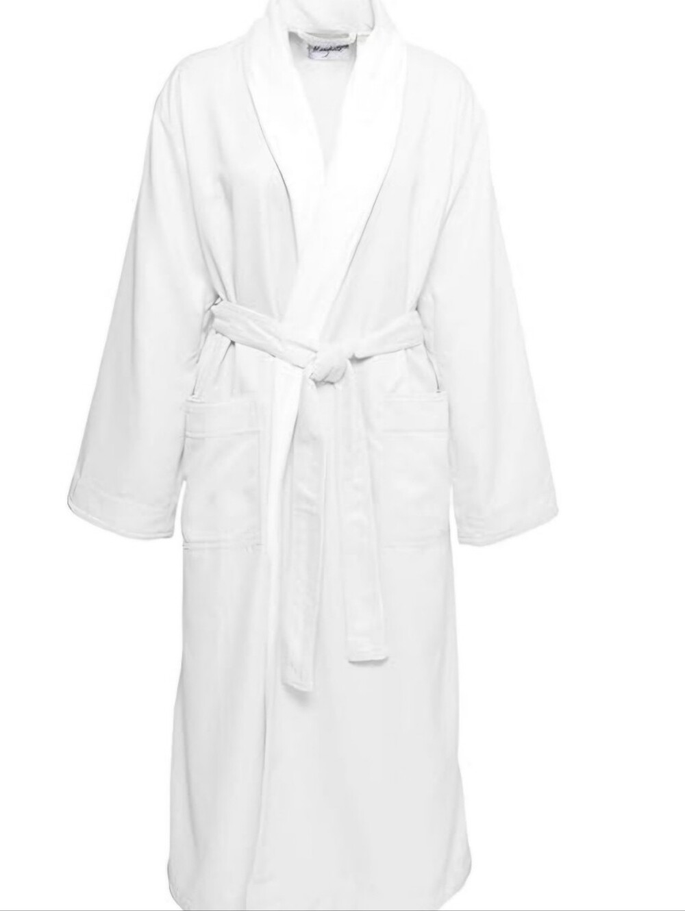 Source Unknown White Men's Shawl Collar Robe